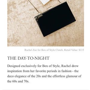 Box of Style black metal clutch